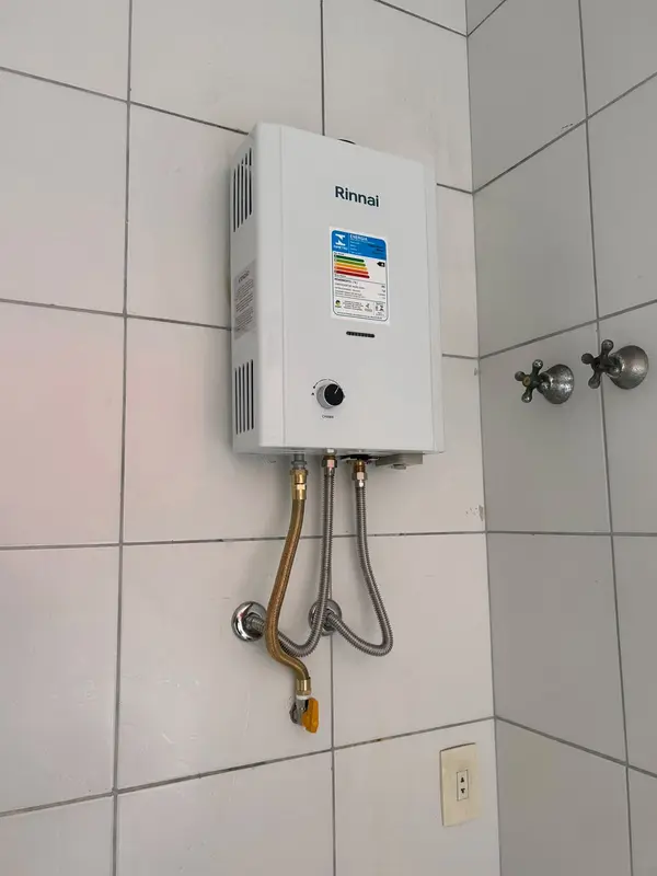 Instalação aquecedor Rinnai analógico - Falcon Aquecedores