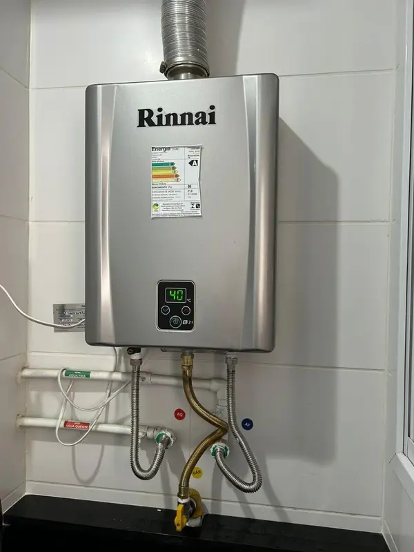 Instalação aquecedor Rinnai e21 - Falcon Aquecedores